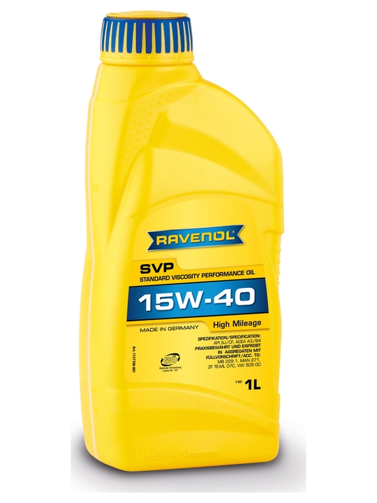 RAVENOL SVP 15W-40 yuqori yurgan avtomobillar uchun motor moyi, 1 L - 
