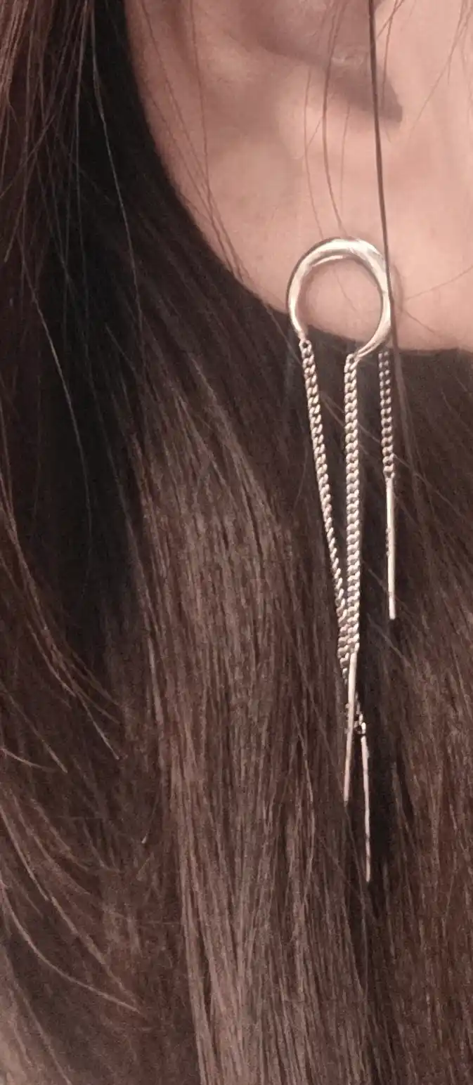 Серьги женские ALIXANDRA из серебра 925 пробы, длинные серьги-цепочки