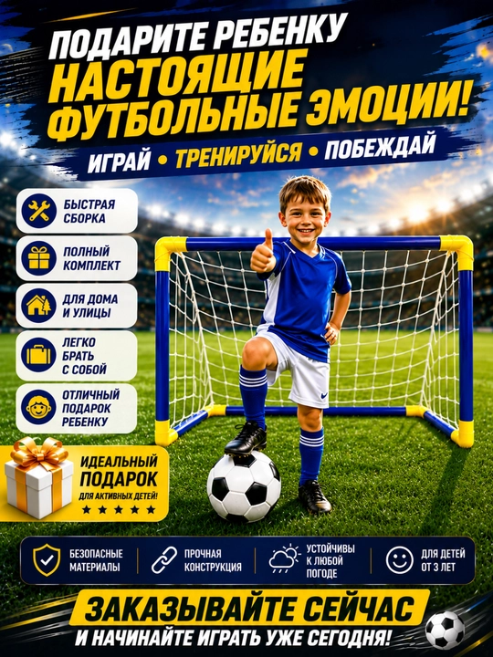 Детские футбольные ворота, футбольные ворота для детей, мини футбольные ворота