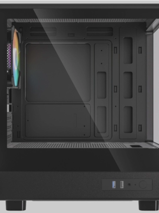 Diamond R2M Black ARGB Gaming PC Case, Micro-ATX / Mini-ITX, 3 Fan Support korpus