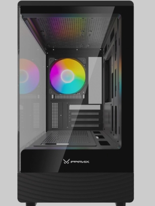 Diamond R2M Black ARGB Gaming PC Case, Micro-ATX / Mini-ITX, 3 Fan Support korpus