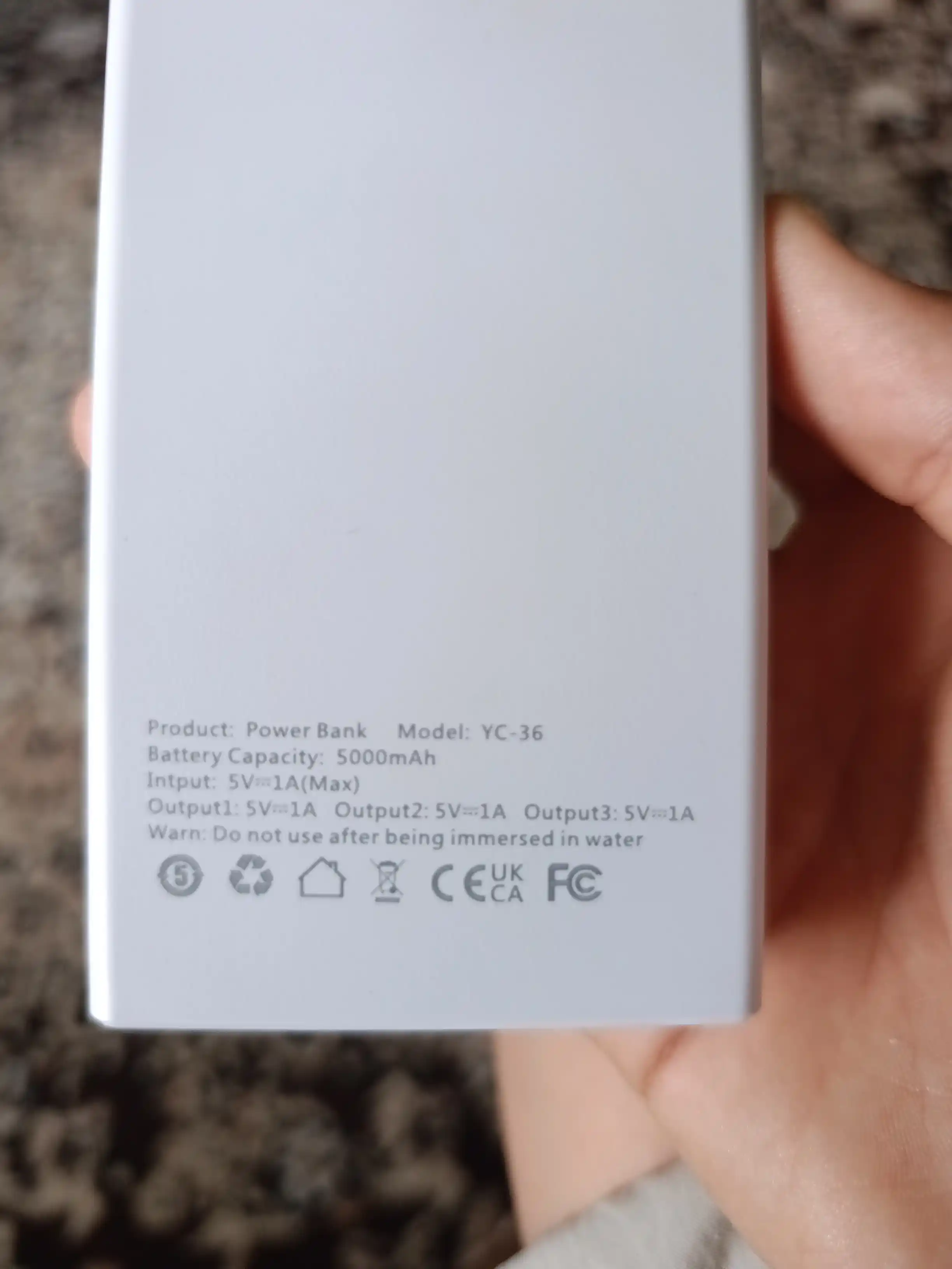 Pover bank, tashqi arrumlyator 5000 mAh 5V=1A