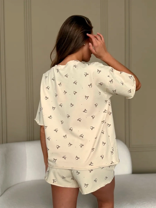 Pijama ayollar uchun (futbolka+shorti), paxta NEO