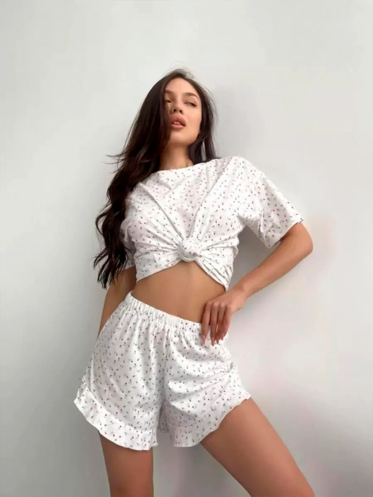 Pijama ayollar uchun (futbolka+shorti), paxta NEO - 