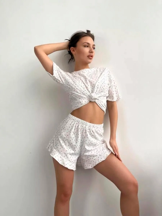 Pijama ayollar uchun (futbolka+shorti), paxta NEO