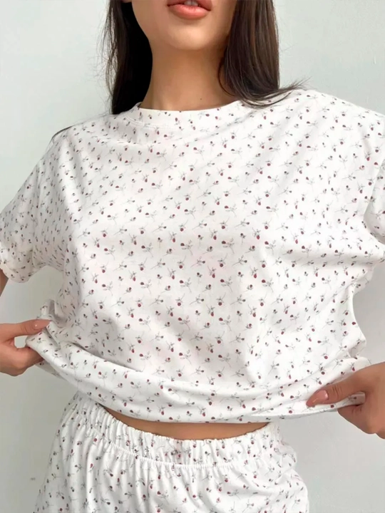 Pijama ayollar uchun (futbolka+shorti), paxta NEO