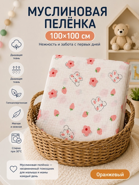 Chaqaloqlar uchun muslin matosidan pilyonka, 100% paxta yo'rgak,pled,yo'rgak,yopinchiq - 