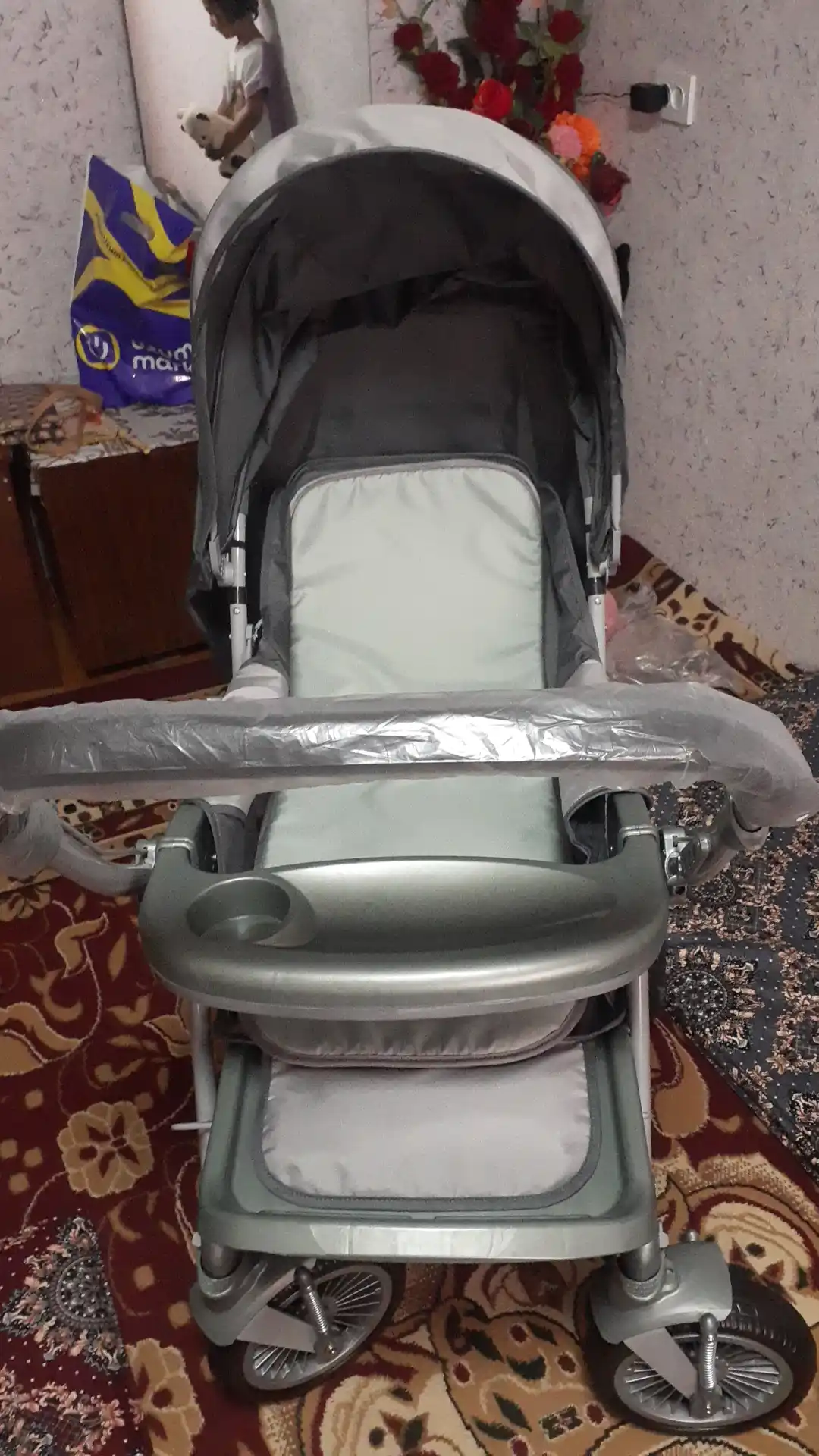Коляска детская, всесезонная, прогулочная, cкладная, от 0-3 года, Adil