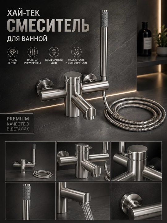 Смеситель для ванной - 