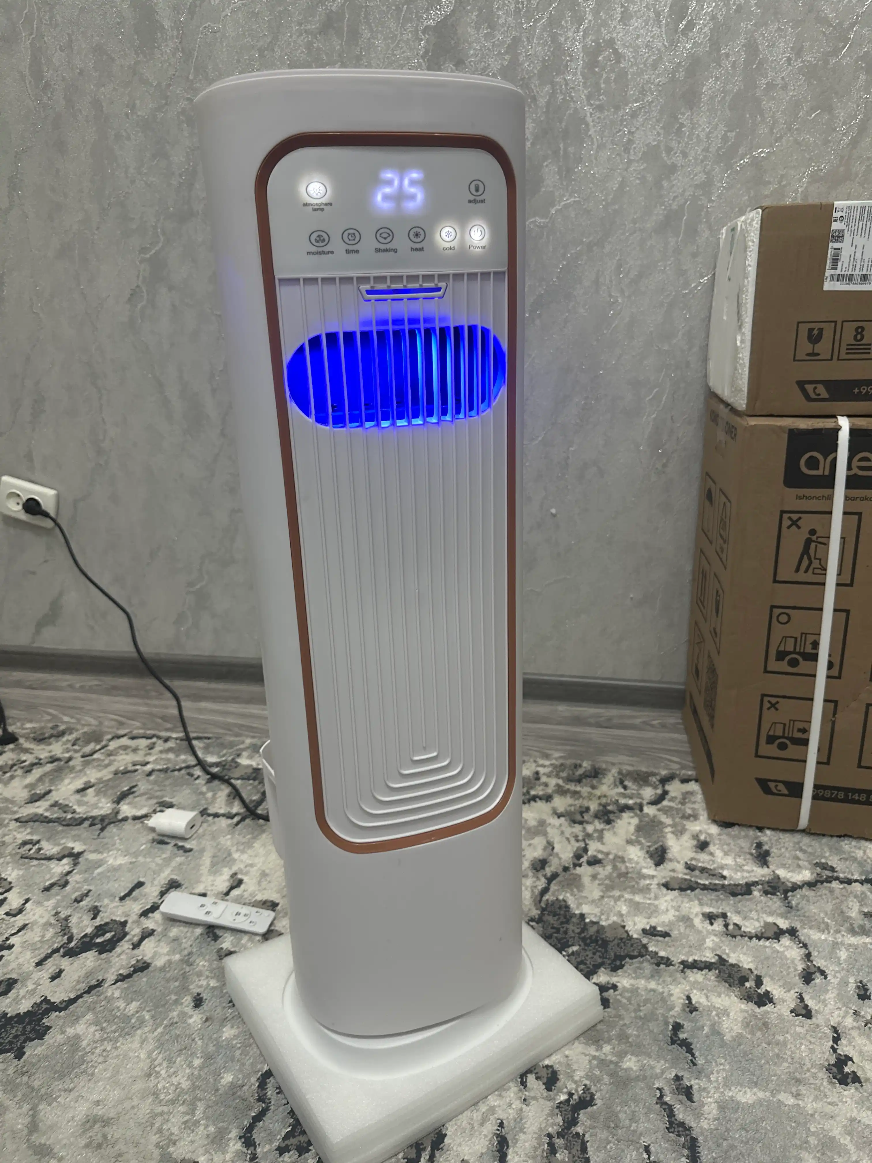 Elektr isitgich qishda isitadi, yozda sovitadi, Havo namlatgich suv bilan ishlaydi