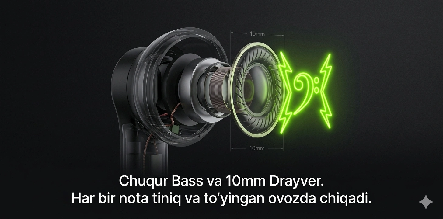 Simsiz quloqchinlar Anker Soundcore R50i, Bluetooth, sensorli naushnik, mikrofonli