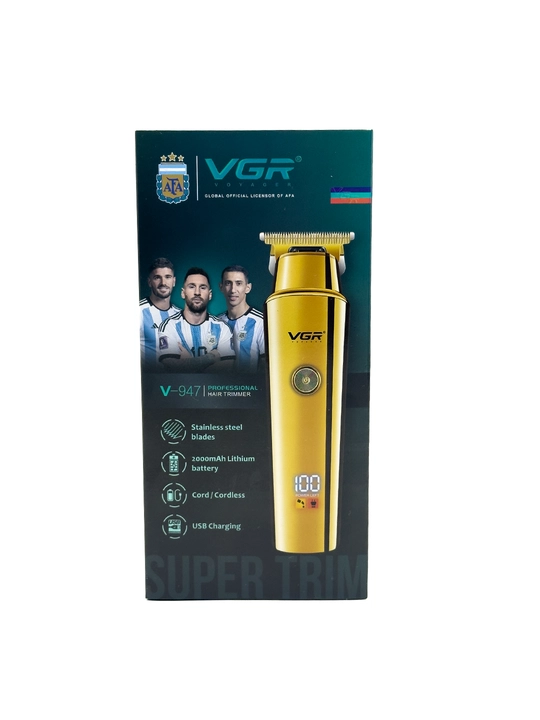 VGR professional soch olish mashinkasi, soch va soqol uchun simsiz trimmer