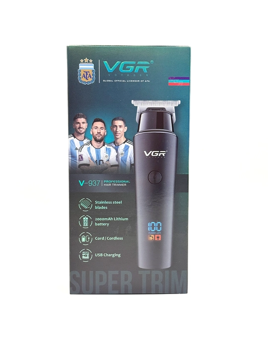 VGR professional soch olish mashinkasi, soch va soqol uchun simsiz trimmer