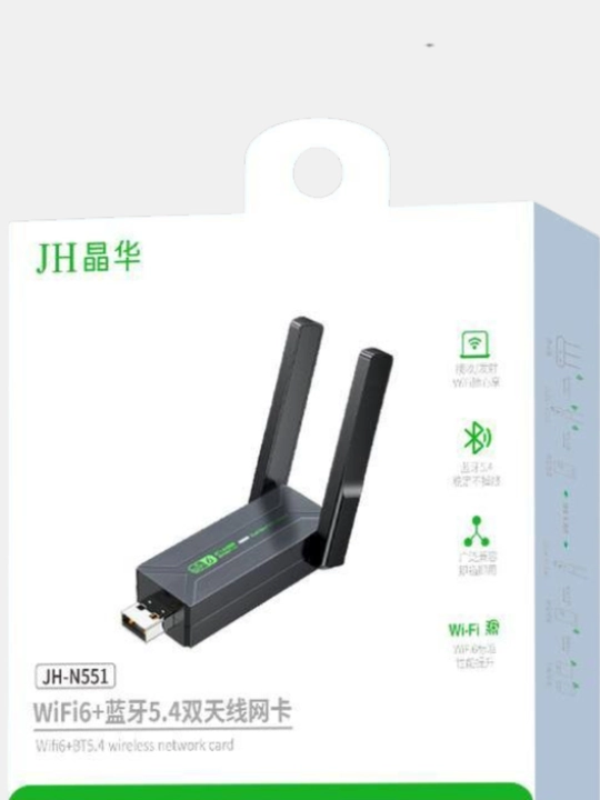 USB WiFi адаптер JH N550 JH-N551 (WiFi 6 + Bluetooth 5.4)