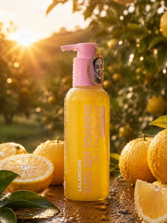 Пенка для умывания, 3 в 1, Lalarecipe Yuzu Self Foaming Peel Cleanser