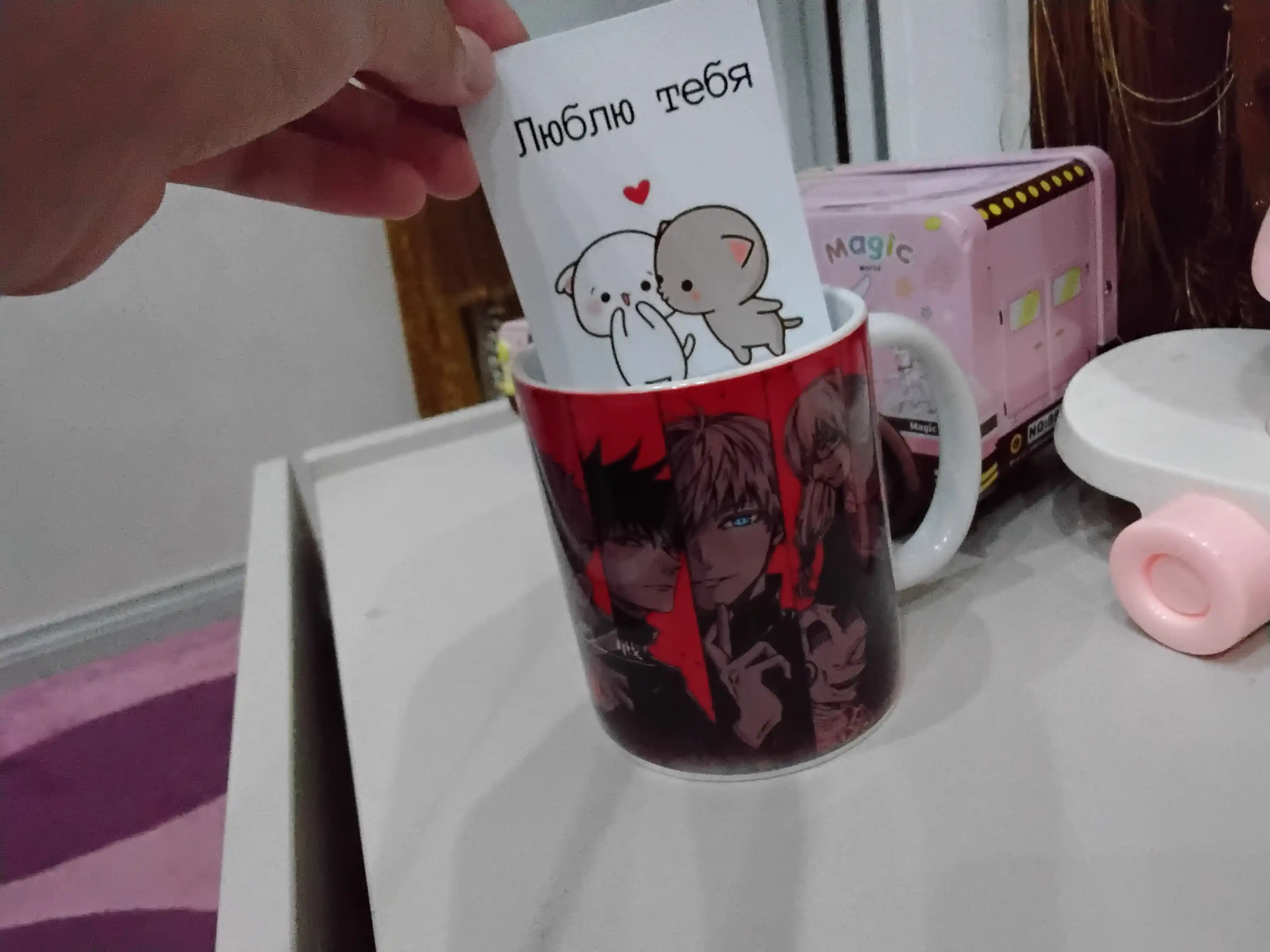 330 ml anime printli krujka One Piece Death Note Jujutsu Kaisen sovg‘a uchun