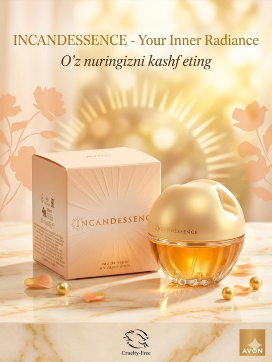 Avon Incandessence ayollar parfyumeriya suvi, quyoshli gulli uzoq saqlanuvchi ifor, 50 ml - 