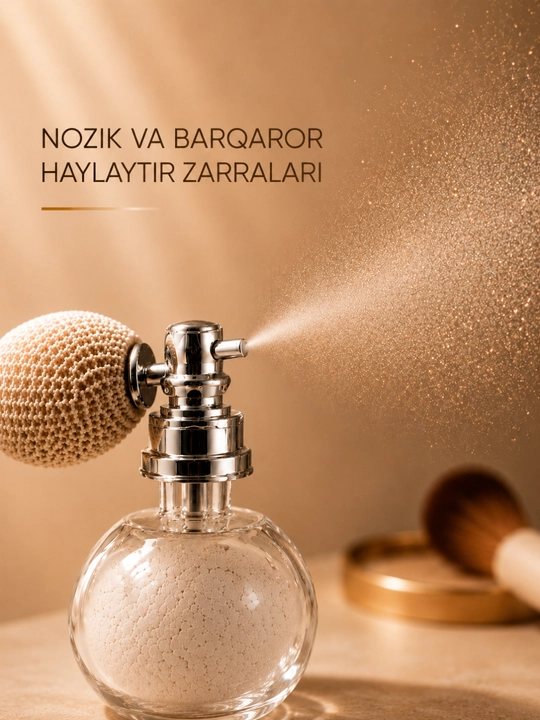 Yuz va tana uchun Romantic Rain haylayteri, sprey shaklidagi shimer
