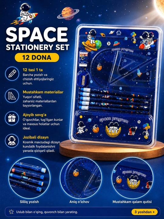Bolalar uchun to'plam, 12 tasi 1 da - 