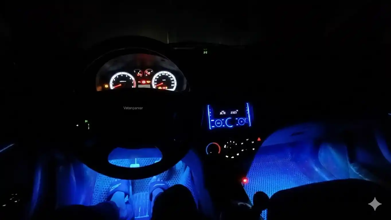 Светодиод RGB для салона автомобиля - 12 цветов, 8 функций освещения