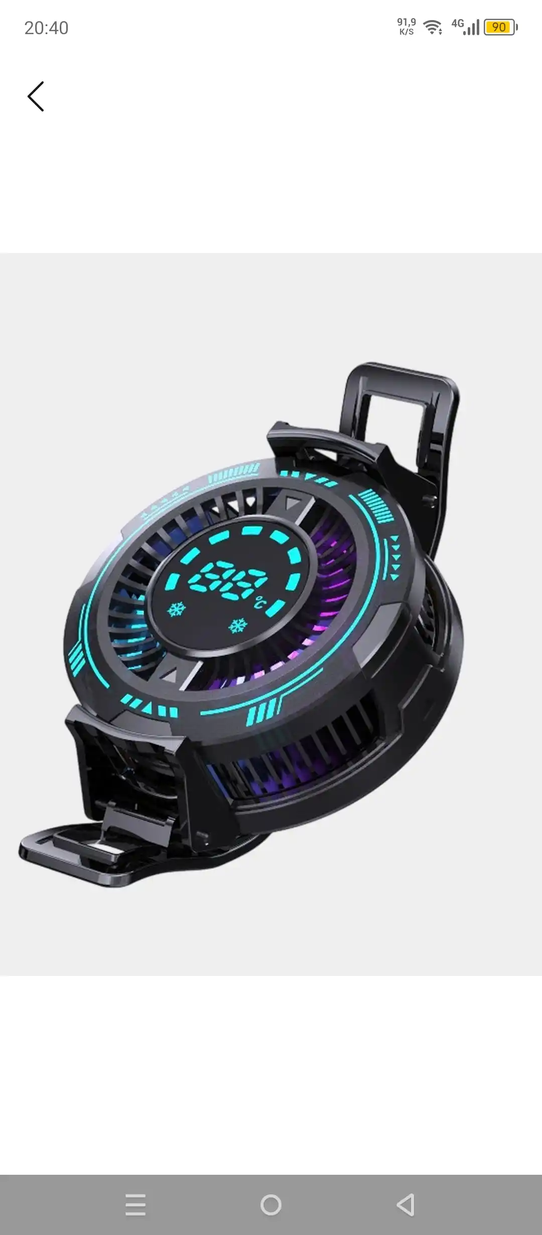 Охлаждающий RGB кулер для телефона, с цифровым дисплеем, 2 режима SL-59