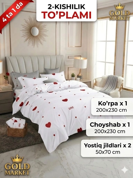 Choyshablar, ikki kishilik, bambuk, choyshablar to‘plami, pastel ranglar