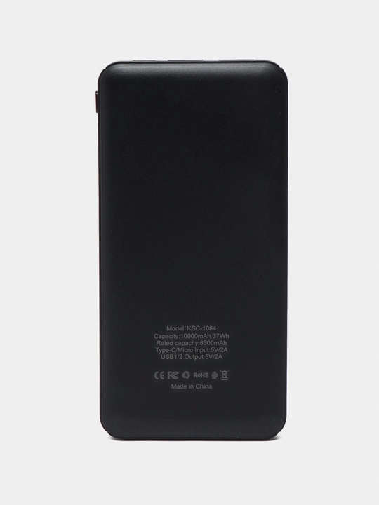 KAKUSIGA Power Bank 10000 mAh – Быстрая зарядка, 2 USB, Type-C, портативный аккумулятор