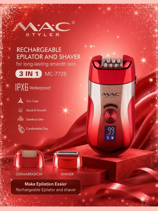 M.A.C styler epilyatori, MC-7728, 3 ta 1 da professional epilyator