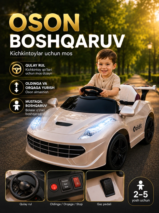 Bolalar elektromobili, tezyurar mashina, elektrokar