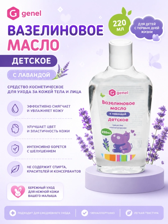 Bolalar vazelin moyi lavanda bilan GENEL, 220 ml - 