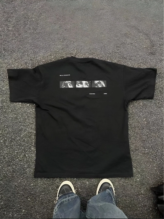 Футболка oversize, чёрная футболка, streetwear, унисекс, мужская футболка