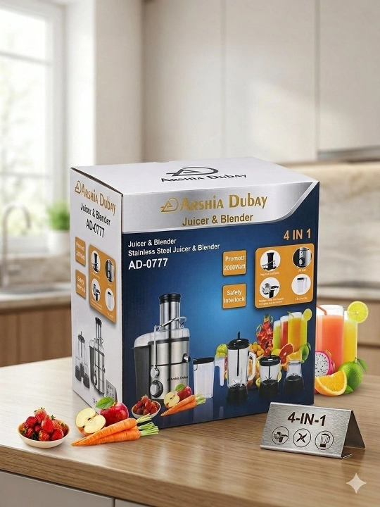 Arshia Dubai AD-0777 4 в 1 – Кухонный комбайн - 