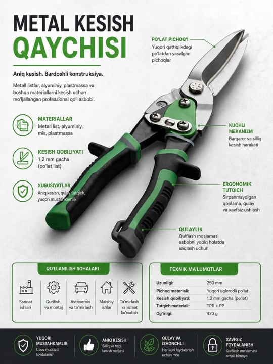 Metal kesish qaychisi - 