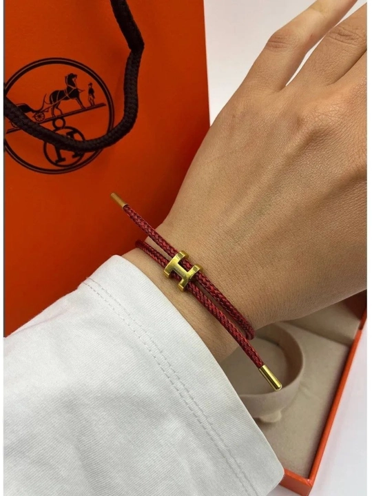 Браслет Hermes, браслет шнуровый женский элегантный современный