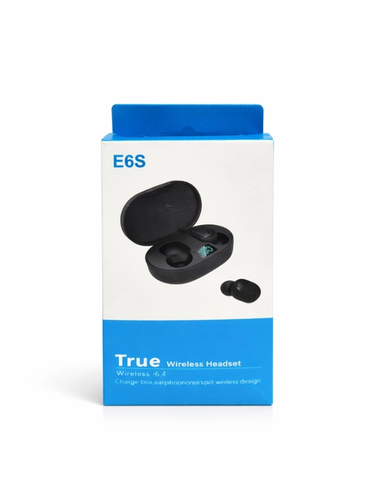 E6S simsiz TWS quloqchinlar Bluetooth 5.4 LED displeyli zaryadlash qutisi bilan