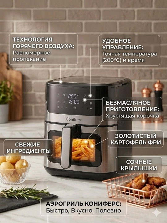 Conifers ZKR-7502 Air fryer 10 L