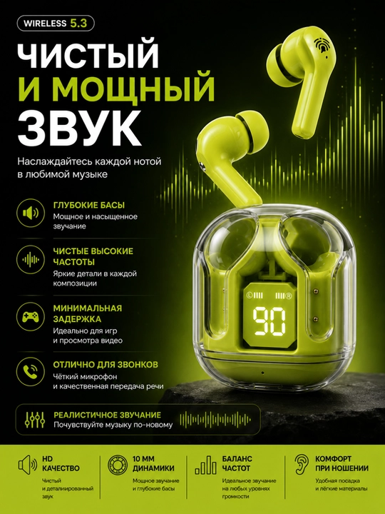 Ultrapods Max TWS simsiz quloqchinlar Bluetooth 5.3 LED displeyli zaryadlash qutisi bilan