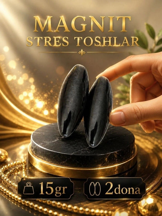 Stressga qarshi magnitlar, yumaloq va konus, 2 dona 3,5 va 10 dona - chaqmoq toshlar - 