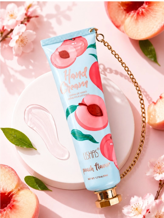 USHAS Peach Flavor qo‘l kremi namlantiruvchi qo‘l kremi, 50 ml