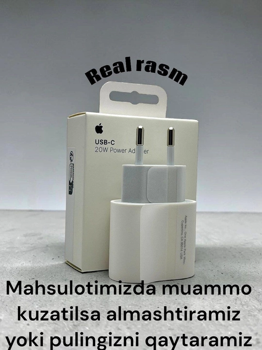 IPhone uchun 20W tezkor zaryadlovchi Adapter blok va perixodnik sovg'a 1 yil kafolat