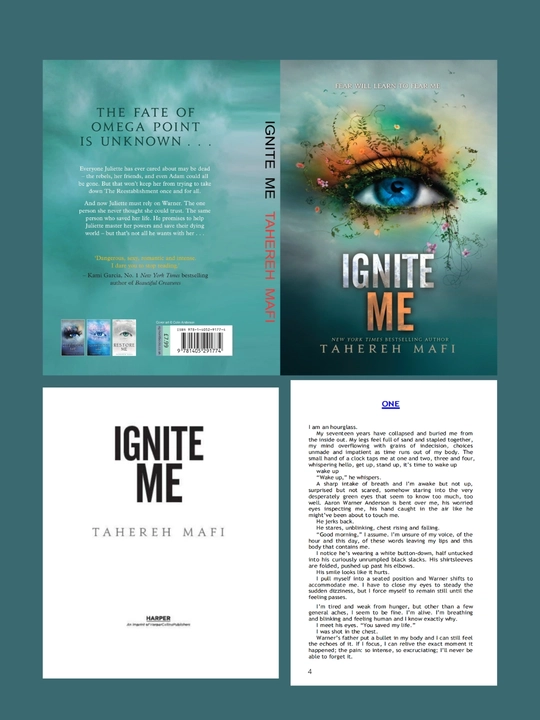 Shatter Me, Unravel Me, Defy Me, Imagine Me, Believe Me, Restore, Ignite Me. Tahereh Mafi