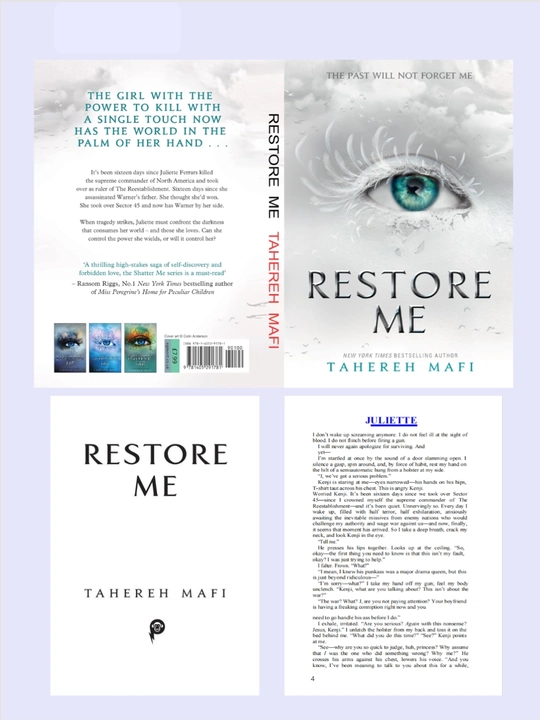 Shatter Me, Unravel Me, Defy Me, Imagine Me, Believe Me, Restore, Ignite Me. Tahereh Mafi