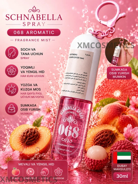Schnabella Spray 048 Aromatic, спрей для волос и тела, 30 мл, аромат клубники и вишни - 