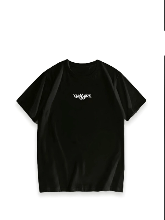 Erkaklar va ayollar uchun oversize futbolka, gotik printli Yigitcha - Qizlar uchun