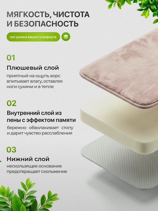 Коврик для ванной и туалета, с эффектом памяти, коврик для ванны, коврик в ванную