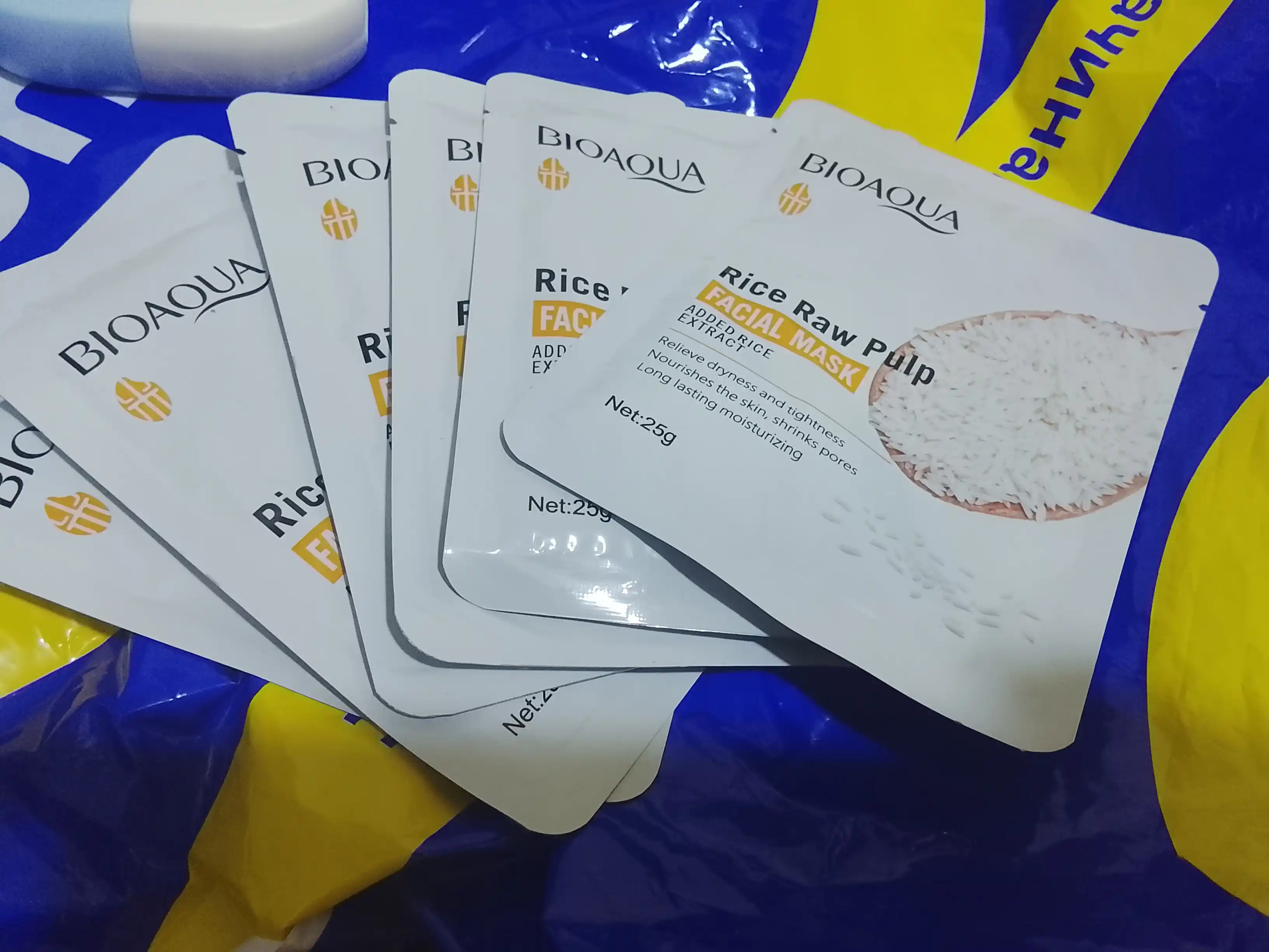 Маски тканевые для лица, Bioaqua, маска, набор, 5 и 10 штук, питательная, увлажняющая, 25 мл