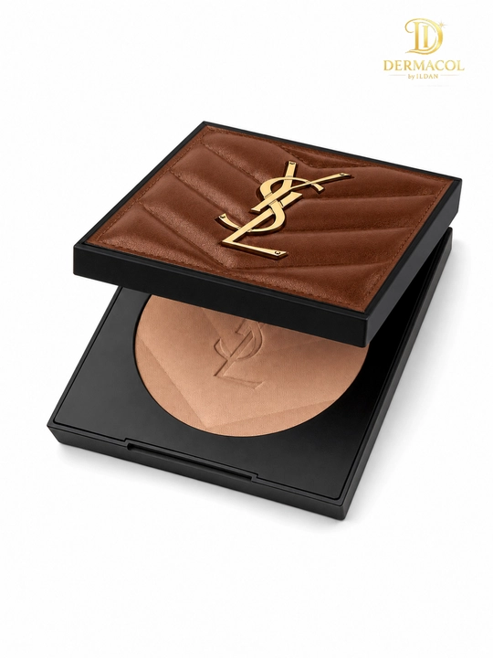 Пудра-бронзер для макияжа лица YSL All Hours Hyper Bronze 01 Light Sepia сияющий финиш 7.5г