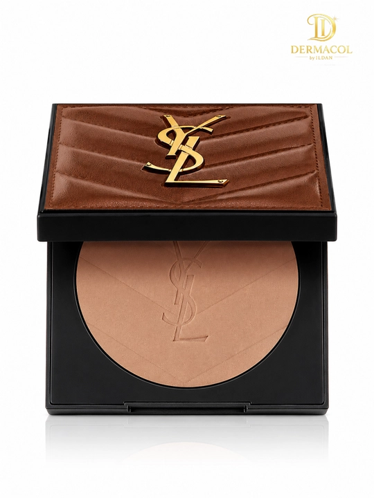 Пудра-бронзер для макияжа лица YSL All Hours Hyper Bronze 01 Light Sepia сияющий финиш 7.5г