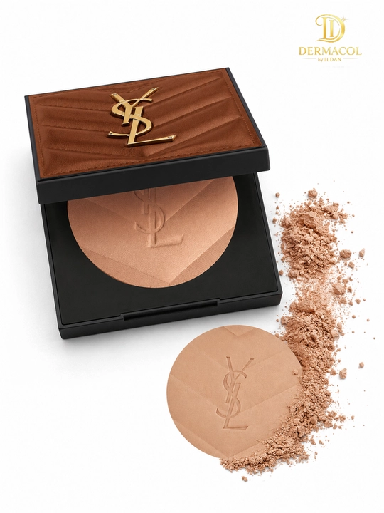 Пудра-бронзер для макияжа лица YSL All Hours Hyper Bronze 01 Light Sepia сияющий финиш 7.5г