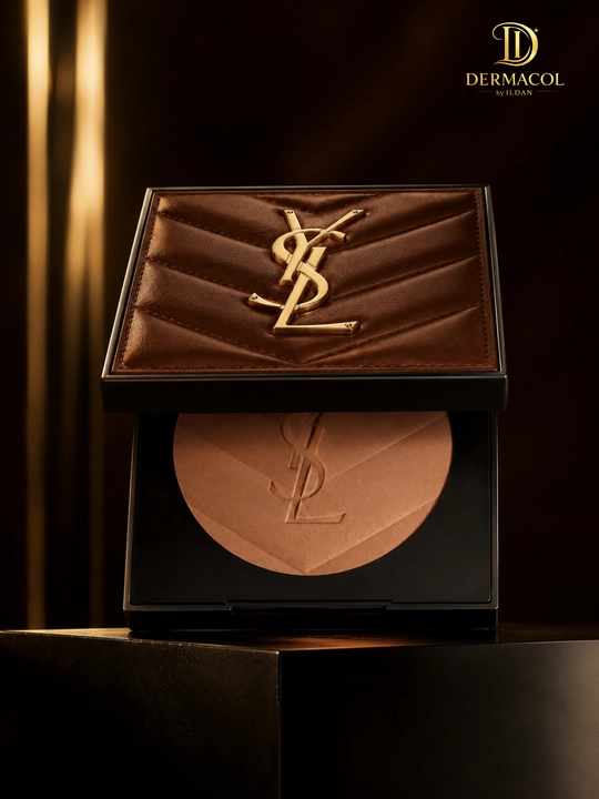 Пудра-бронзер для макияжа лица YSL All Hours Hyper Bronze 01 Light Sepia сияющий финиш 7.5г